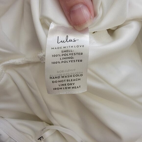 Lulus Striking Attitude White Strapless Surplice Jumpsuit, 2225676, Sz M, $44 - Picture 8 of 9